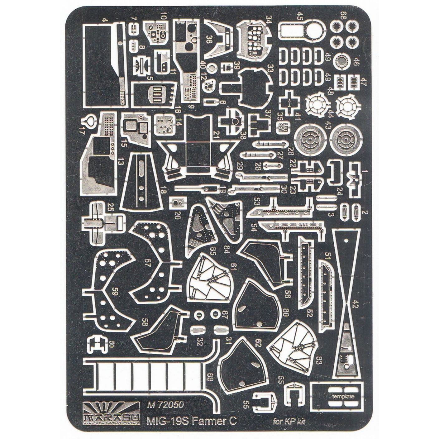 Marabu Design MUDM72050 1:72 Mikoyan MIG-19S Farmer C
