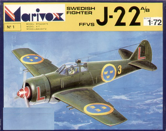 Marivox MV7201 1:72 FFVS J-22A/J-22B Swedish Fighter with decals