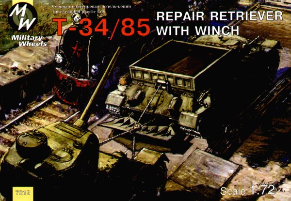 Military Wheels MW7212 1:72 Soviet T-34/85 repair tractor with winch