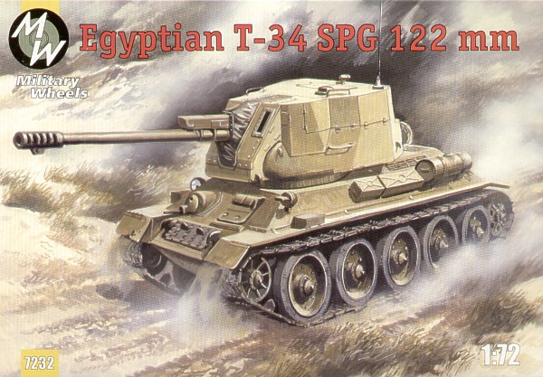 Military Wheels MW7232 1:72 Soviet T-34 SPG 122mm Egyptian version