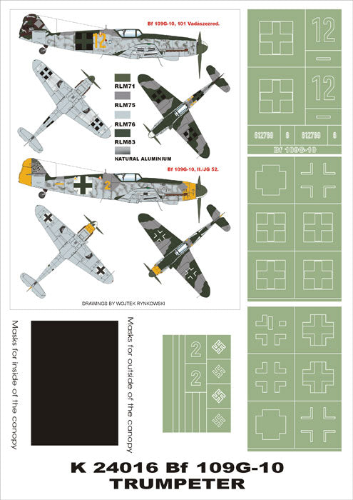 Montex MXK24016 1:24 Messerschmitt Bf-109G-10