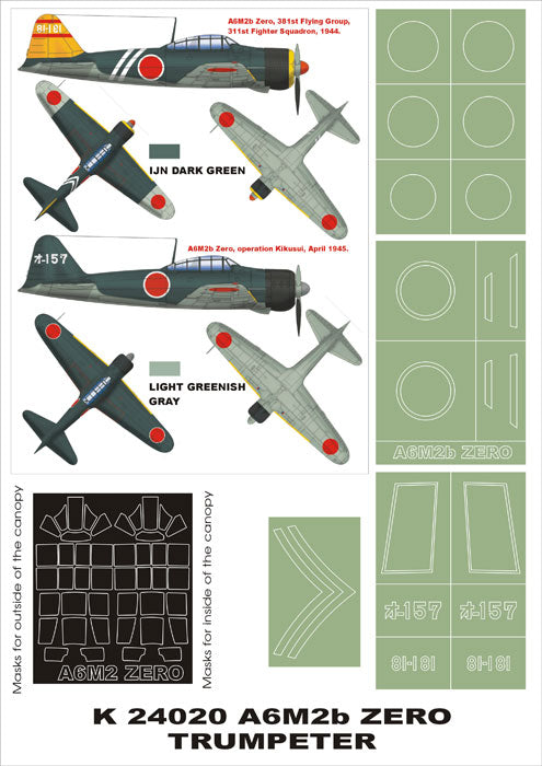 Montex MXK24020 1:24 Mitsubishi A6M2b Model 21 Zero