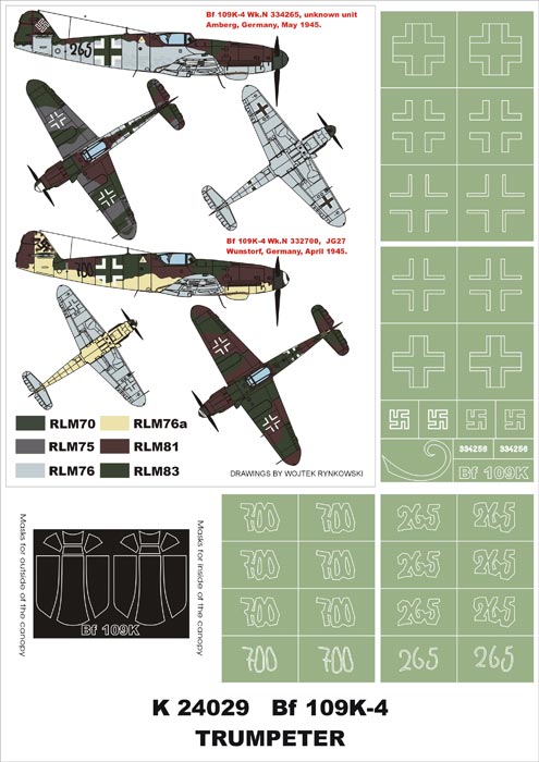 Montex MXK24029 1:24 Messerschmitt Bf-109K-4