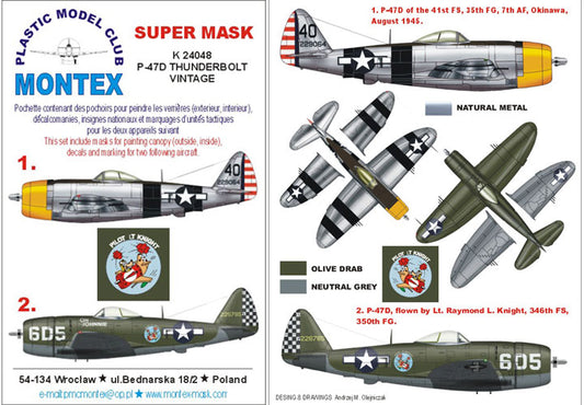 Montex MXK24048 1:24 Republic P-47D Thunderbolt