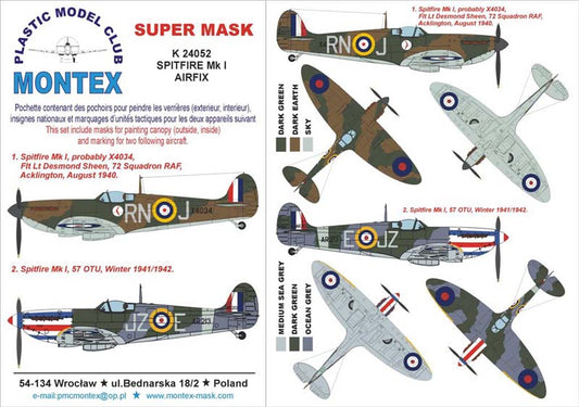 Montex MXK24052 1:24 Supermarine Spitfire Mk.I
