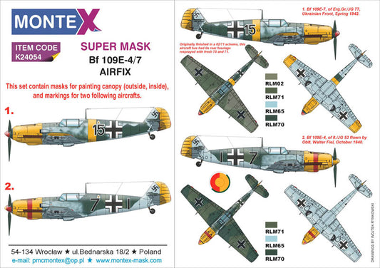 Montex MXK24054 1:24 Messerschmitt Bf-109E-4/7
