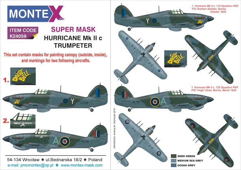 Montex MXK24059 1:24 Hawker Hurricane Mk.IIc