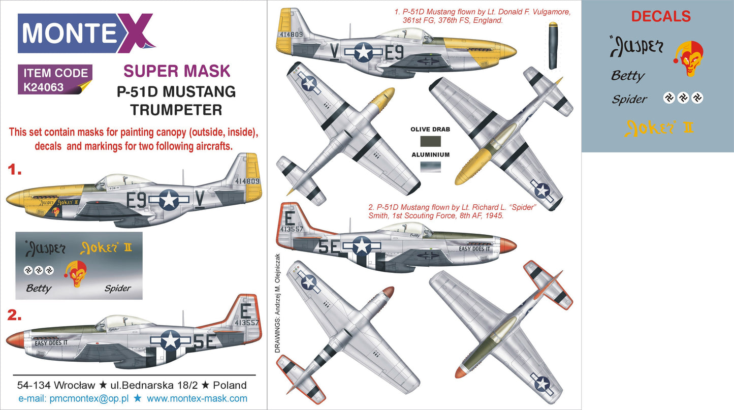 Montex MXK24063 1:24 North-American P-51D MUSTANG