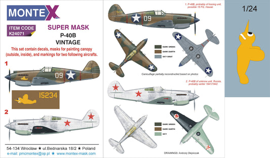 Montex MXK24071 1:24 Curtiss P-40B Tomahawk