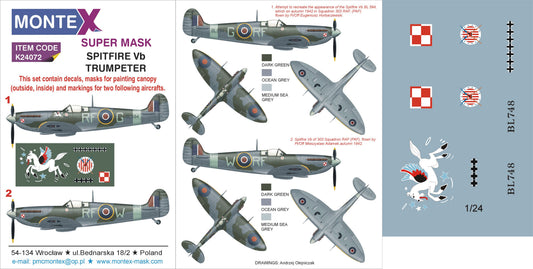 Montex MXK24072 1:24 Supermarine Spitfire Mk.Vb