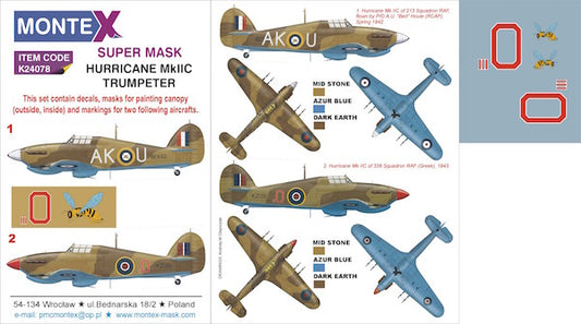 Montex MXK24078 1:24 Hawker Hurricane Mk.IIC