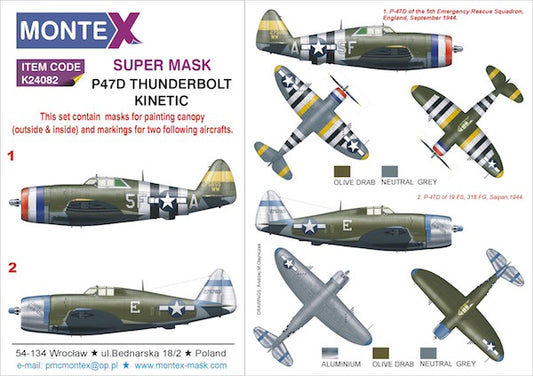 Montex MXK24082 1:24 Republic P-47D Thunderbolt 'Razorback'