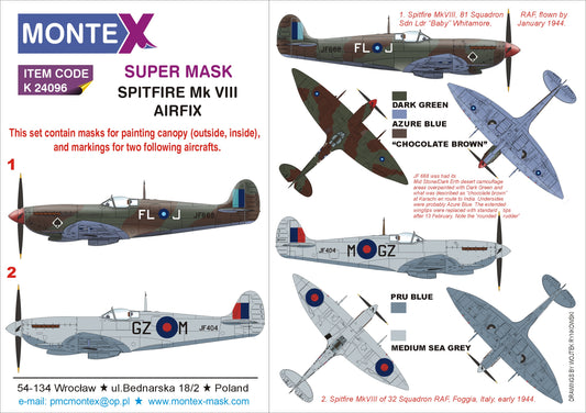 Montex MXK24096 1:24 Supermarine Spitfire Mk.VIII