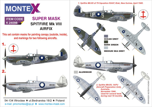 Montex MXK24098 1:24 Supermarine Spitfire Mk.VIII