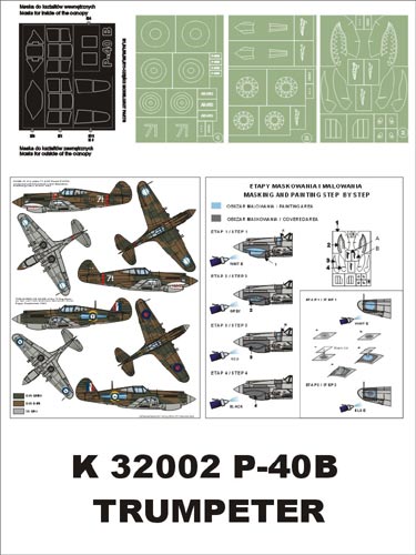 Montex MXK32002 1:32 Curtiss P-40B Tomahawk