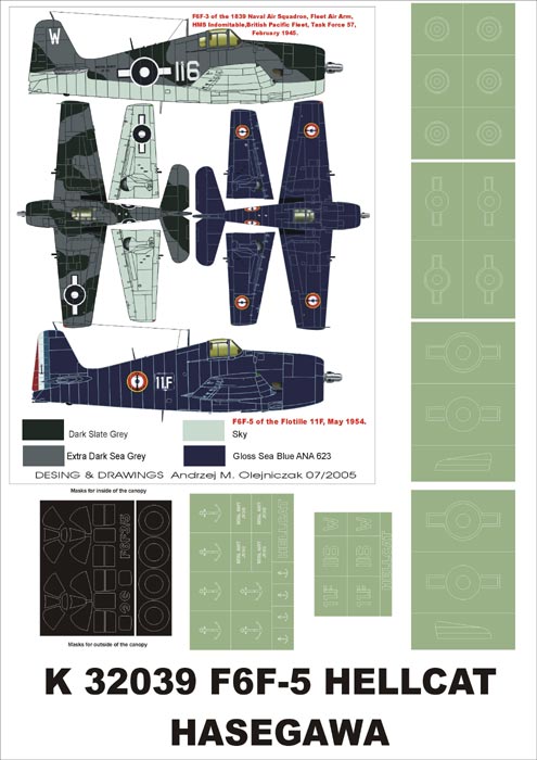 Montex MXK32039 1:32 Grumman F6F-3/5 Hellcat