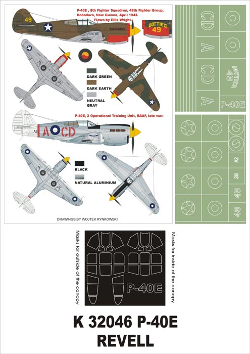 Montex MXK32046 1:32 Curtiss P-40E Kittyhawk
