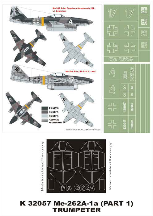 Montex MXK32057 1:32 Messerschmitt Me-262A-1a