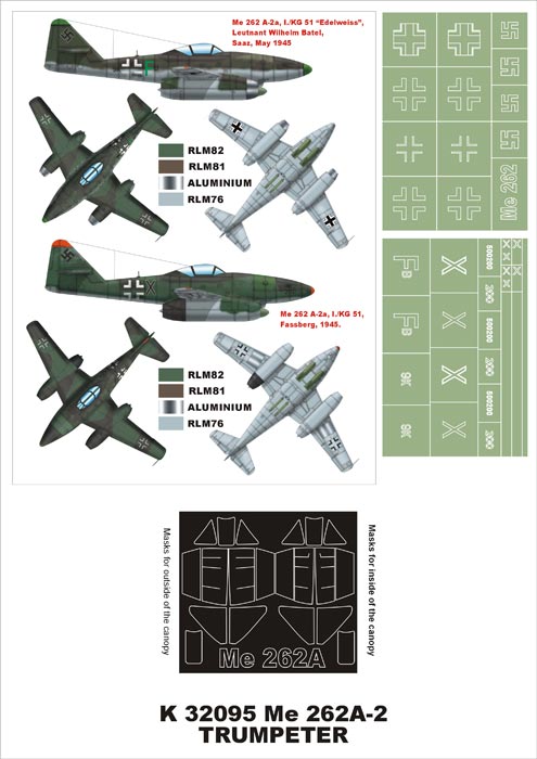 Montex MXK32095 1:32 Messerschmitt Me-262A-2