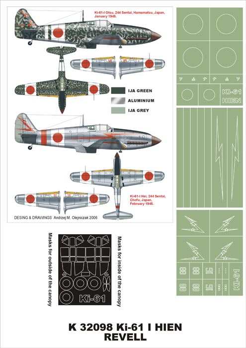 Montex MXK32098 1:32 Kawasaki Ki-61-I Hien