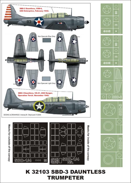 Montex MXK32103 1:32 Douglas SBD-3 Dauntless