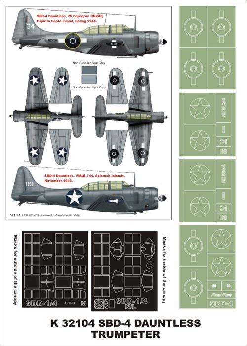 Montex MXK32104 1:32 Douglas SBD-4 Dauntless