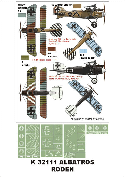 Montex MXK32111 1:32 Albatros D.III insignia and markings masks