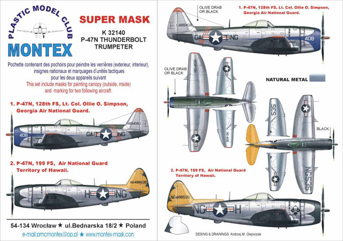 Montex MXK32140 1:32 Republic P-47N Thunderbolt