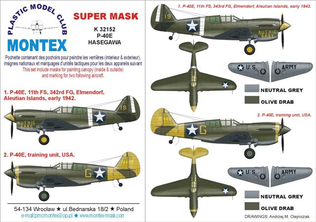 Montex MXK32152 1:32 Curtiss P-40E Kittyhawk