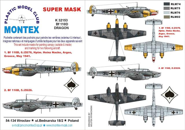 Montex MXK32153 1:32 Messerschmitt Bf-110D
