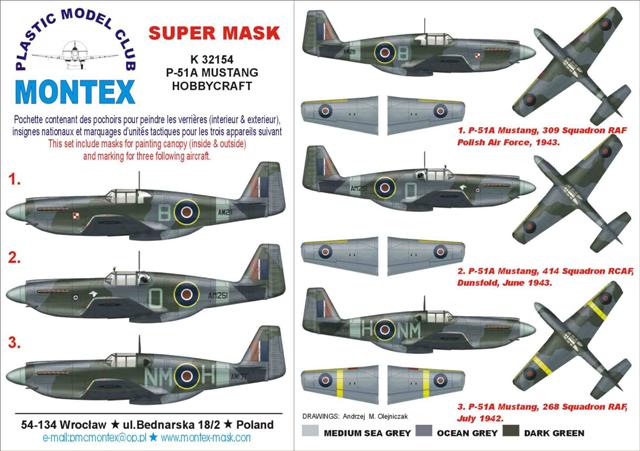 Montex MXK32154 1:32 North-American P-51A Mustang