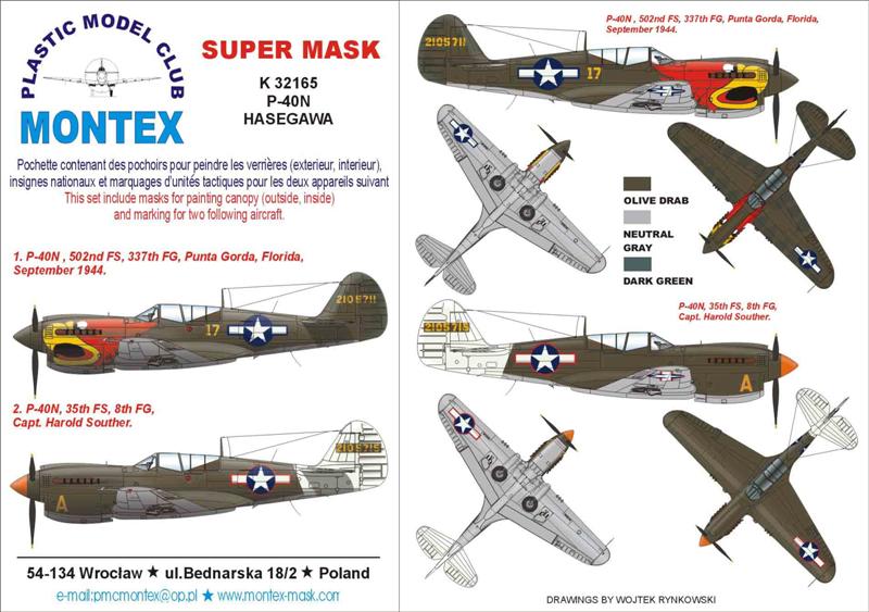 Montex MXK32165 1:32 Curtiss P-40N Warhawk