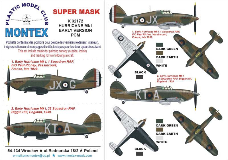 Montex MXK32172 1:32 Hawker Hurricane Mk.I EARLY