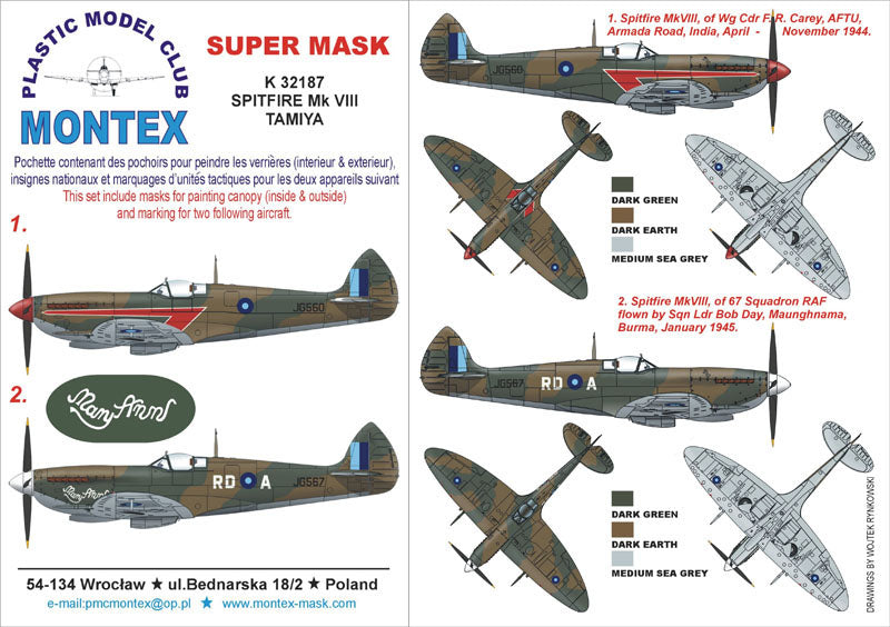 Montex MXK32187 1:32 Supermarine Spitfire Mk.VIII