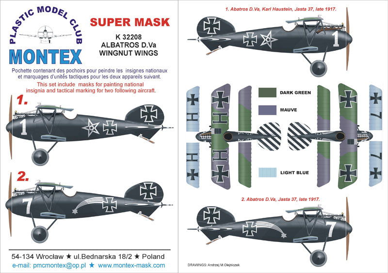 Montex MXK32208 1:32 Albatros D.VA insignia and markings masks