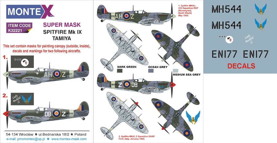 Montex MXK32221 1:32 Supermarine Spitfire Mk.IX