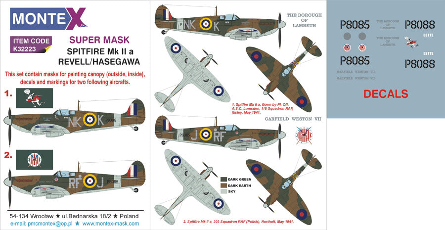 Montex MXK32223 1:32 Supermarine Spitfire Mk.IIa a