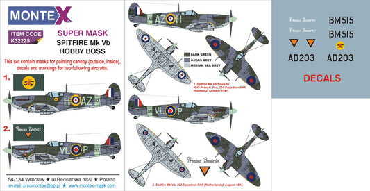 Montex MXK32225 1:32 Supermarine Spitfire Mk.Vb