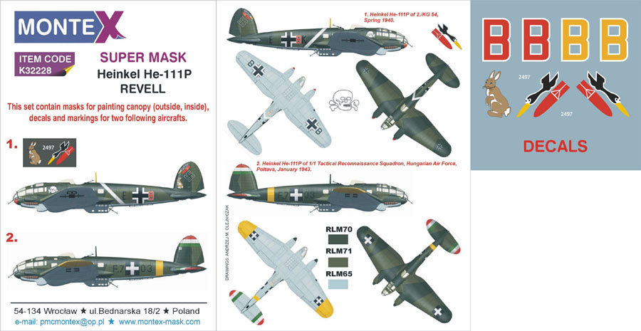 Montex MXK32228 1:32 Heinkel He-111P