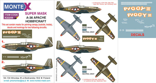 Montex MXK32249 1:32 North-American A-36 APACHE