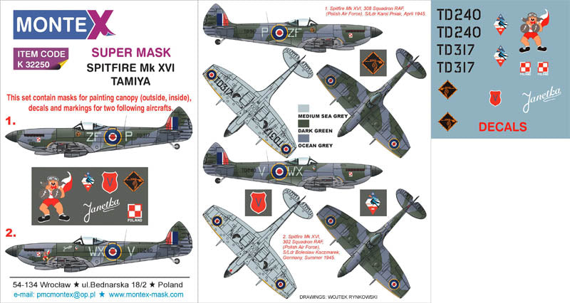 Montex MXK32250 1:32 Supermarine Spitfire Mk.XVI