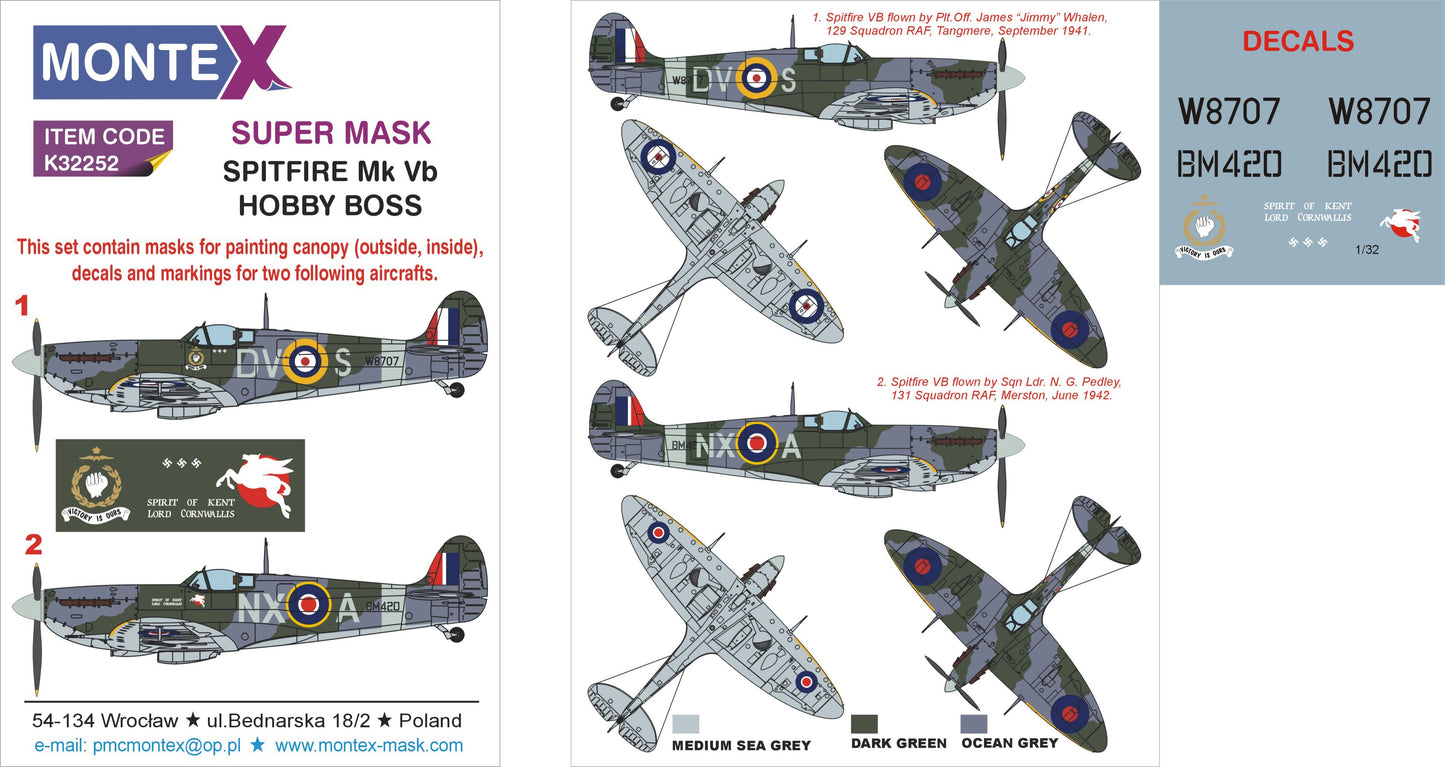Montex MXK32252 1:32 Supermarine Spitfire Mk.Vb