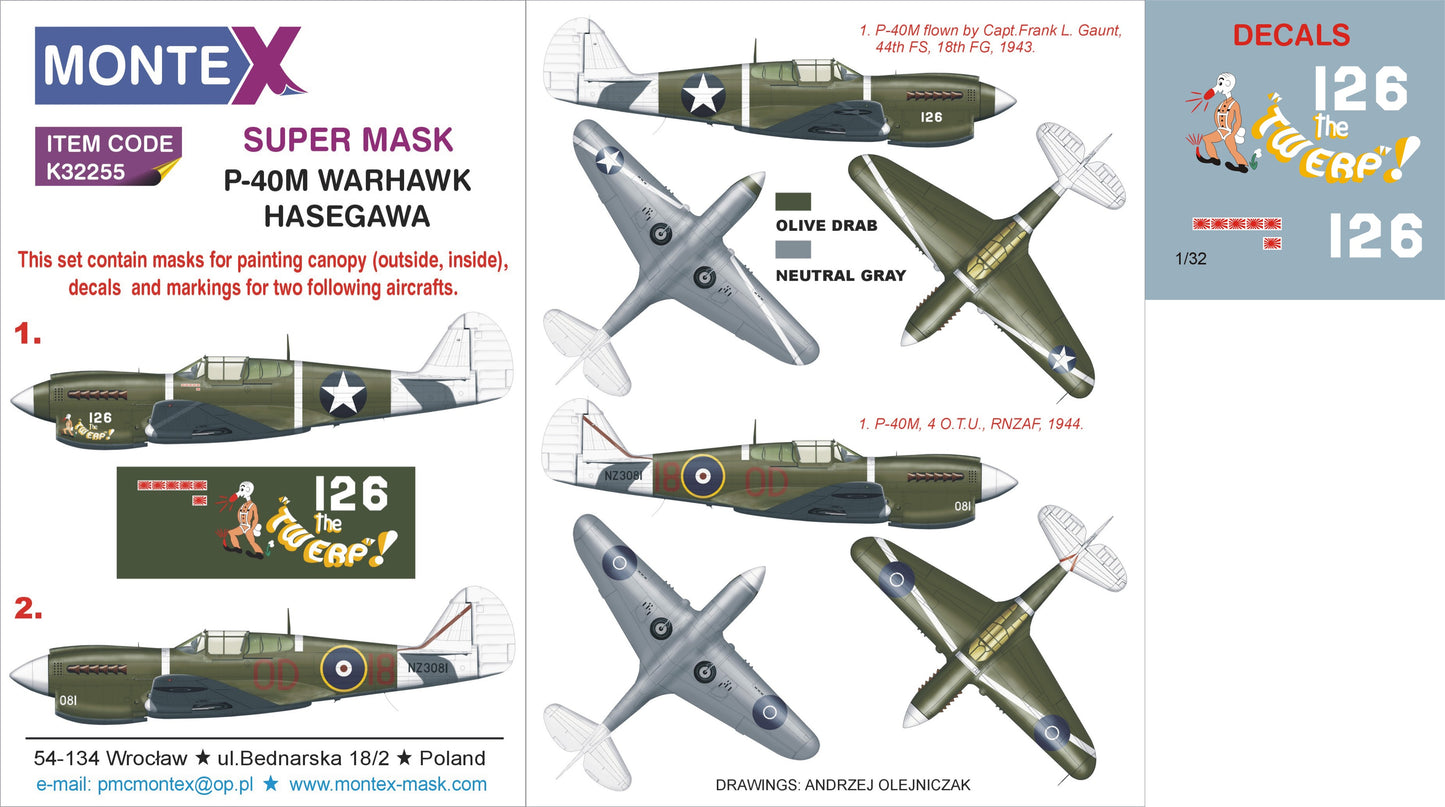Montex MXK32255 1:32 Curtiss P-40M
