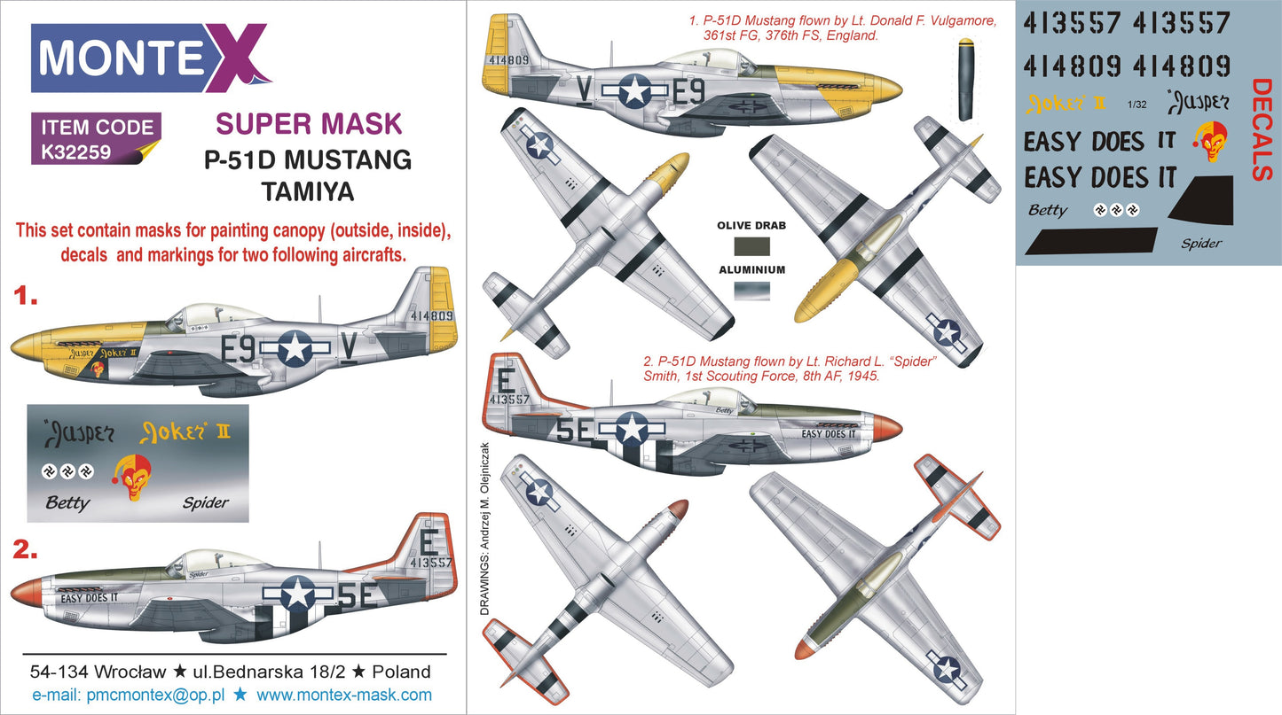 Montex MXK32259 1:32 North-American P-51D MUSTANG