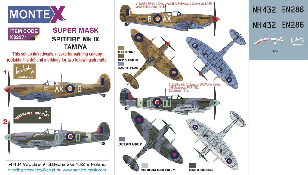 Montex MXK32271 1:32 Supermarine Spitfire Mk.IXc