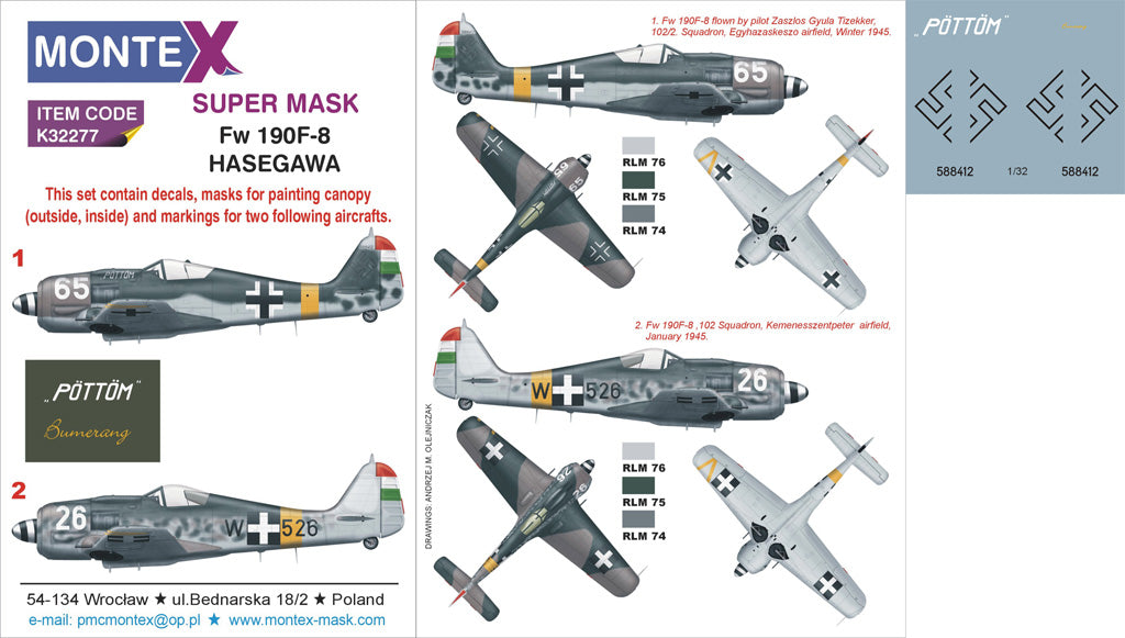 Montex MXK32277 1:32 Focke-Wulf Fw-190F-8