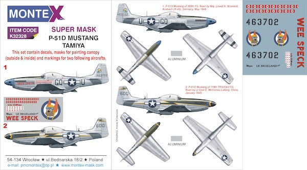 Montex MXK32328 1:32 North-American P-51D Mustang