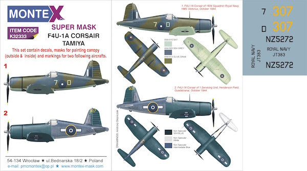 Montex MXK32333 1:32 Vought F4U-1A Corsair