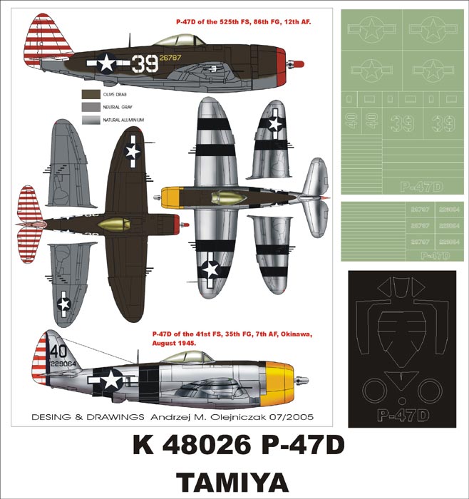Montex MXK48026 1:48 Republic P-47D Thunderbolt 'Bubbletop' 1 canopy mask