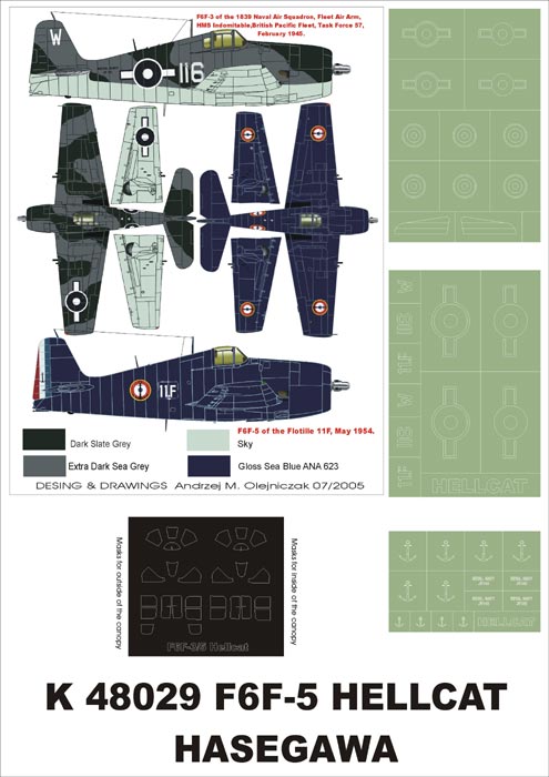 Montex MXK48029 1:48 Grumman F6F-3/5 Hellcat